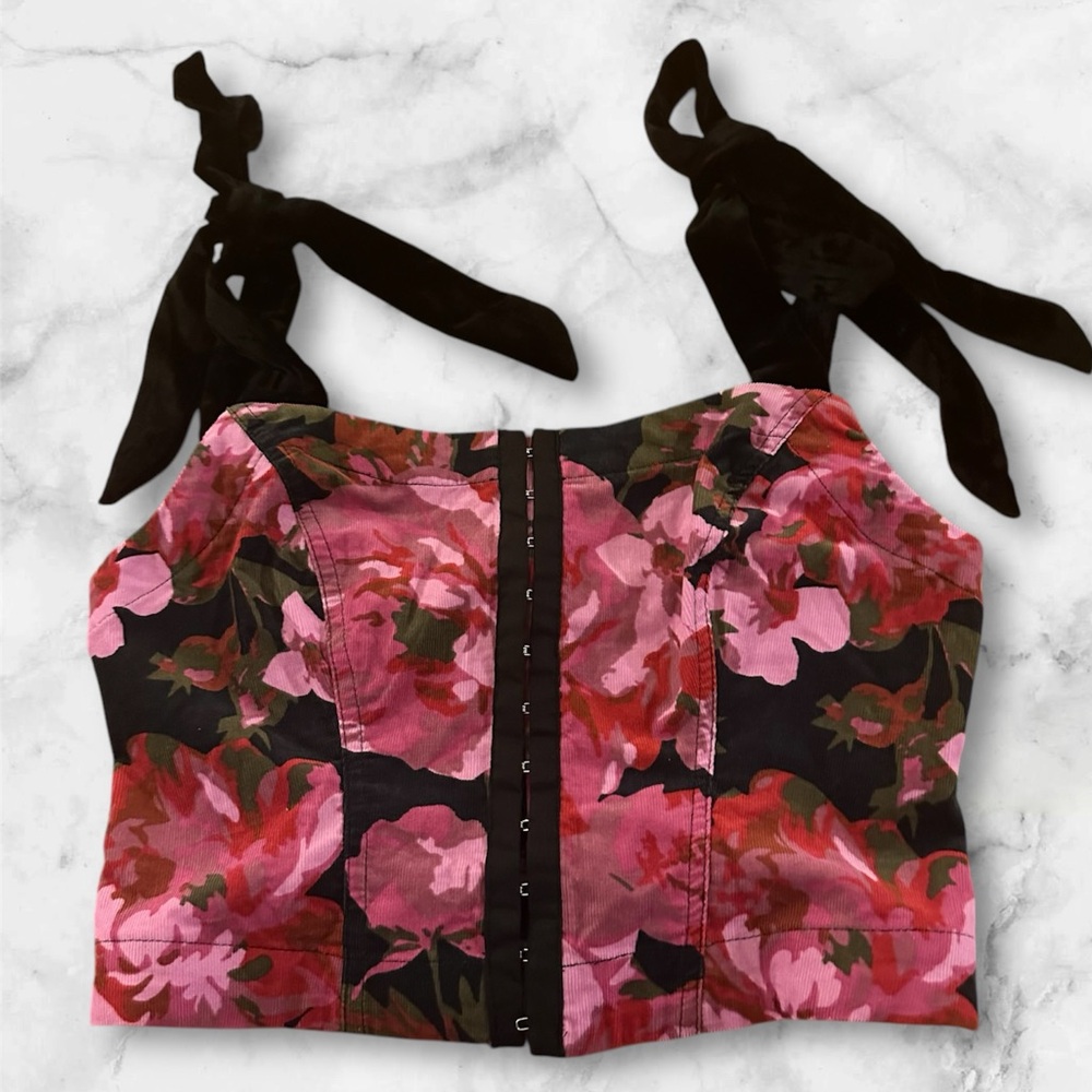 Free People Women's S Floral Corset Addie Printed Tank OB1368292 Twilight Combo